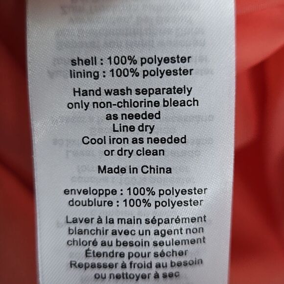 David's Bridal Short Shift Dress Lace Appliques Coral Bridesmaid Formal Prom NWT - Picture 9 of 12